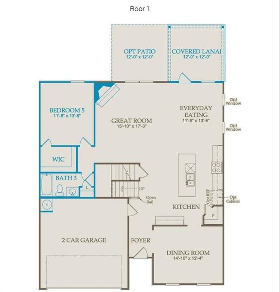 2D floor plan layout of this home in Briar Creek, Atlanta, GA (Image 4).