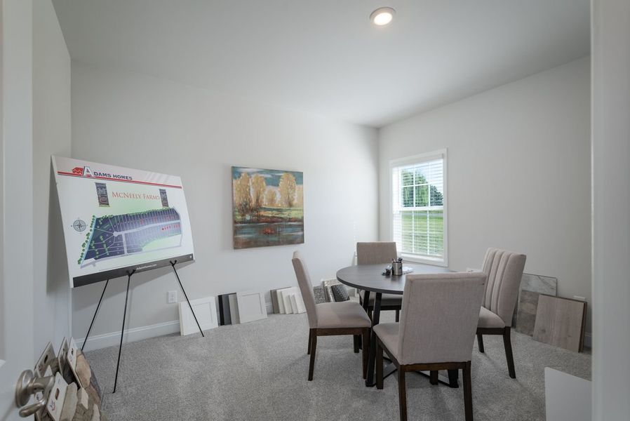 Representative furnished interior of a home built from the 3327 by Adams Homes in The Fields of Walnut Creek, Pendergrass (Image 10).