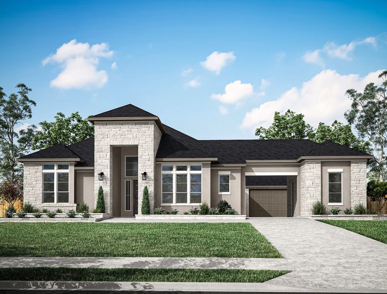 Representative exterior photo of a completed home built from the Carignan by Tri Pointe Homes in Legacy Grove, Montgomery, TX (Image 21).