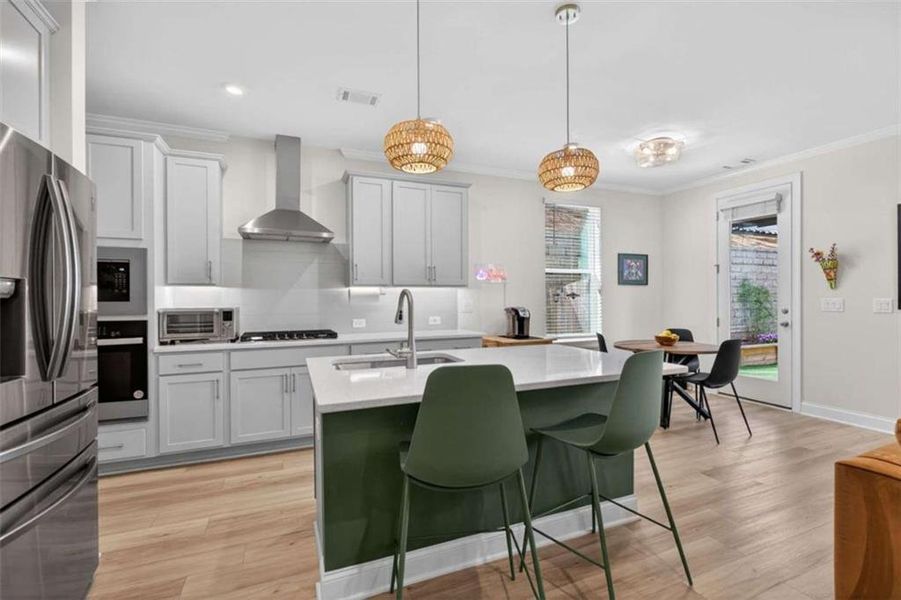 Furnished interior view inside a new home in The Village at Towne Lake, Woodstock (Image 29).