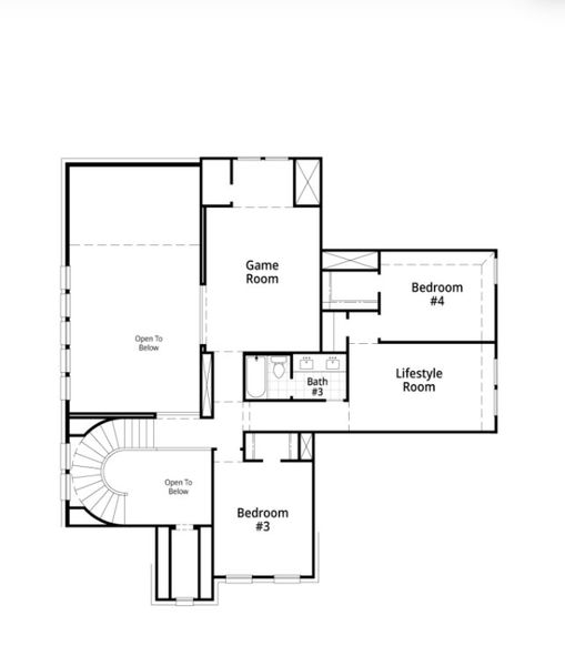2D floor plan layout for the Regis by Highland Homes in Mantua Point, Van Alstyne, TX (Image 34).
