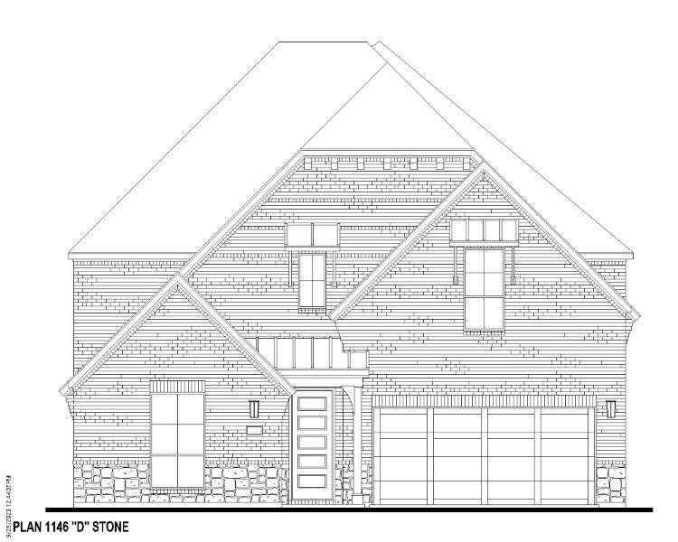 Plan 1146 Elevation D w/ Stone