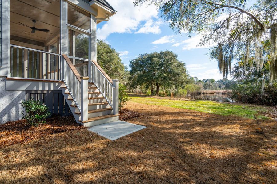 Exterior details and patio area of a home in , Johns Island (Image 37). Exterior details and patio area of a home in , Johns Island (Image 37).