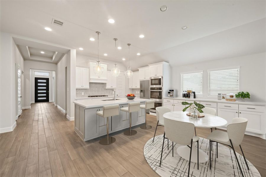 Furnished interior view inside a new home in The Woodlands Hills 60', Willis (Image 11).