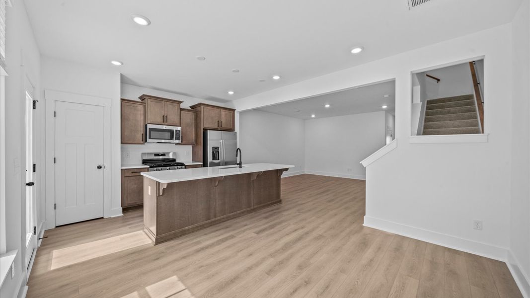 Furnished interior view inside a new home in Hickory Heights, Greenville (Image 8). Furnished interior view inside a new home in Hickory Heights, Greenville (Image 8).