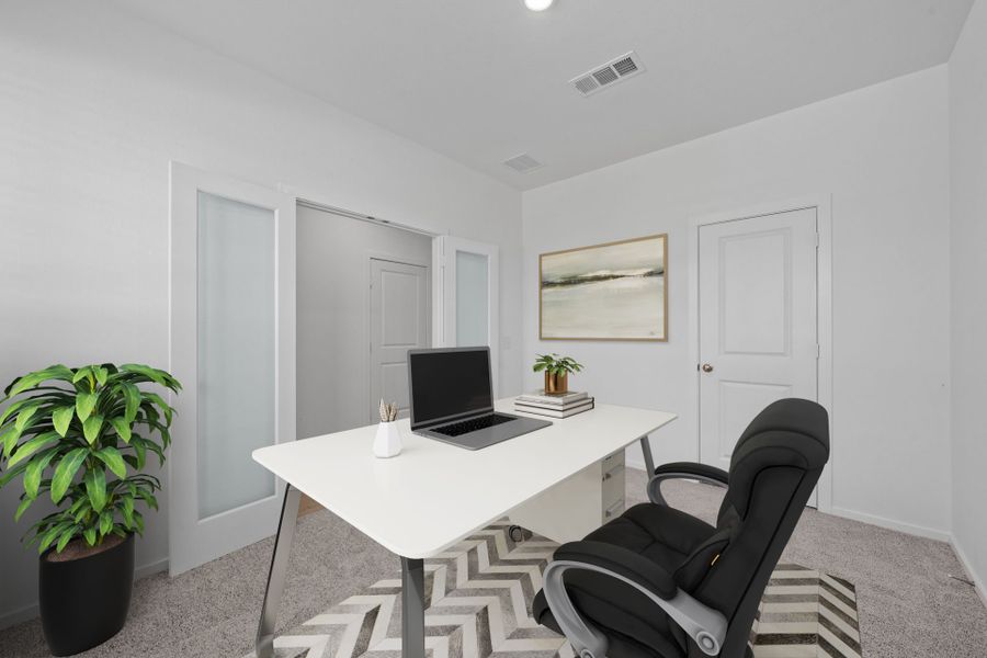 Representative furnished interior of a home built from the Enloe by Centex in Pinara Pines, Conroe (Image 8). Representative furnished interior of a home built from the Enloe by Centex in Pinara Pines, Conroe (Image 8).