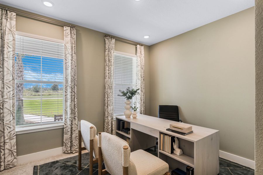 Furnished interior view inside a new home in Harvest at Ovation - Townhomes, Winter Garden (Image 25).