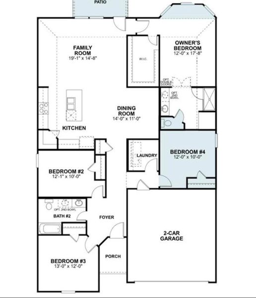 2D floor plan layout of this home in Miller's Pond, Rosenberg, TX (Image 4). 2D floor plan layout of this home in Miller's Pond, Rosenberg, TX (Image 4).