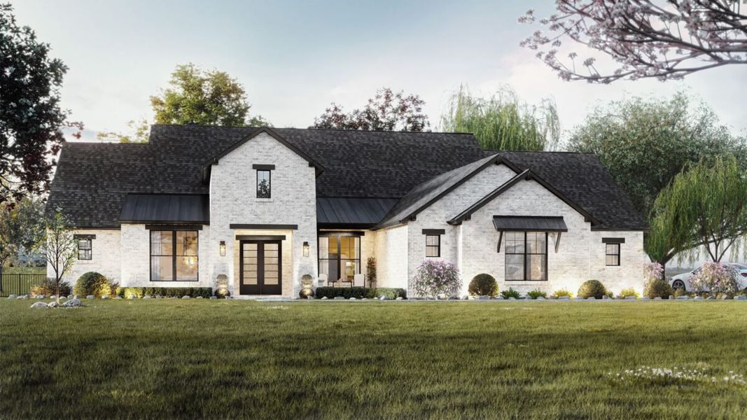Representative exterior photo of a completed home built from the Clay by Olivia Clarke Homes in The Arbors at Lakewood Village, Lakewood Village, TX (Image 2).