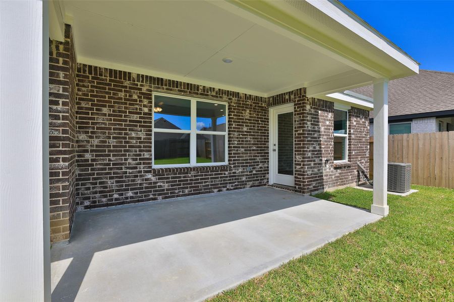 Exterior details and patio area of a home in River Ranch, Dayton (Image 3). Exterior details and patio area of a home in River Ranch, Dayton (Image 3).