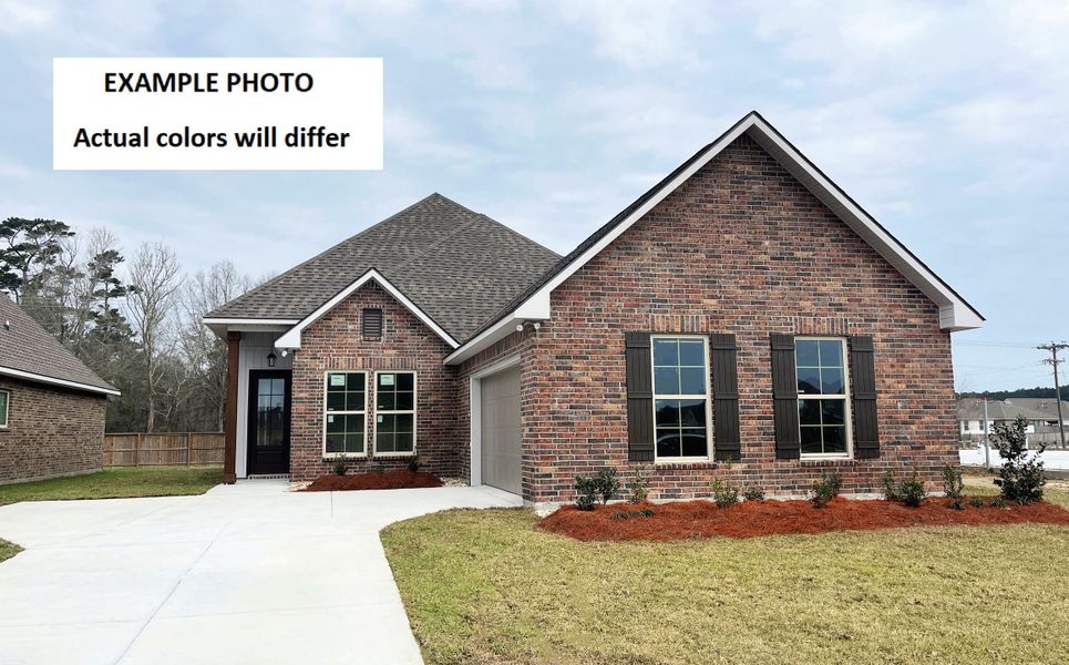 Front exterior of a new home in Natureview, Freeport, FL, highlighting curb appeal (Image 2). Front exterior of a new home in Natureview, Freeport, FL, highlighting curb appeal (Image 2).