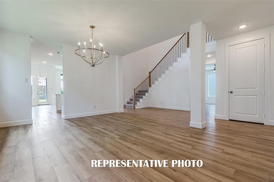 Grand dinner parties are in your future in this wonderful formal dining room!  REPRESENTATIVE PHOTO