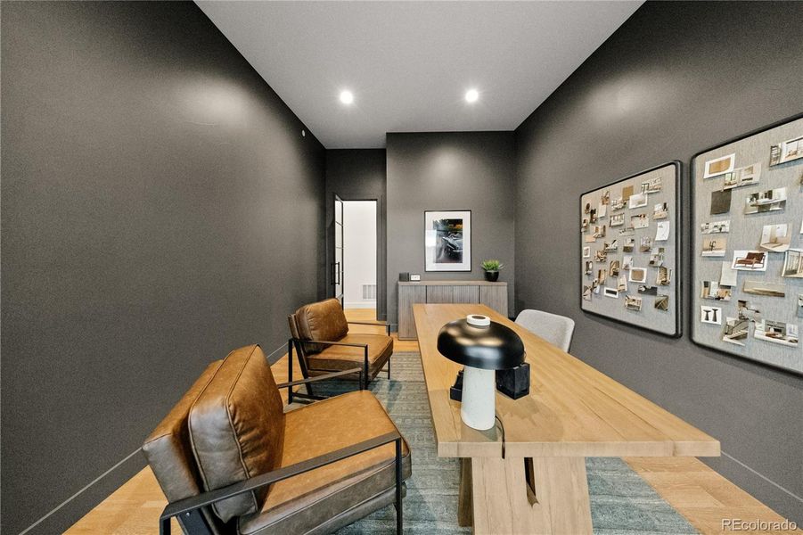 Furnished interior view inside a new home in Signature at Crystal Valley, Castle Rock (Image 30).