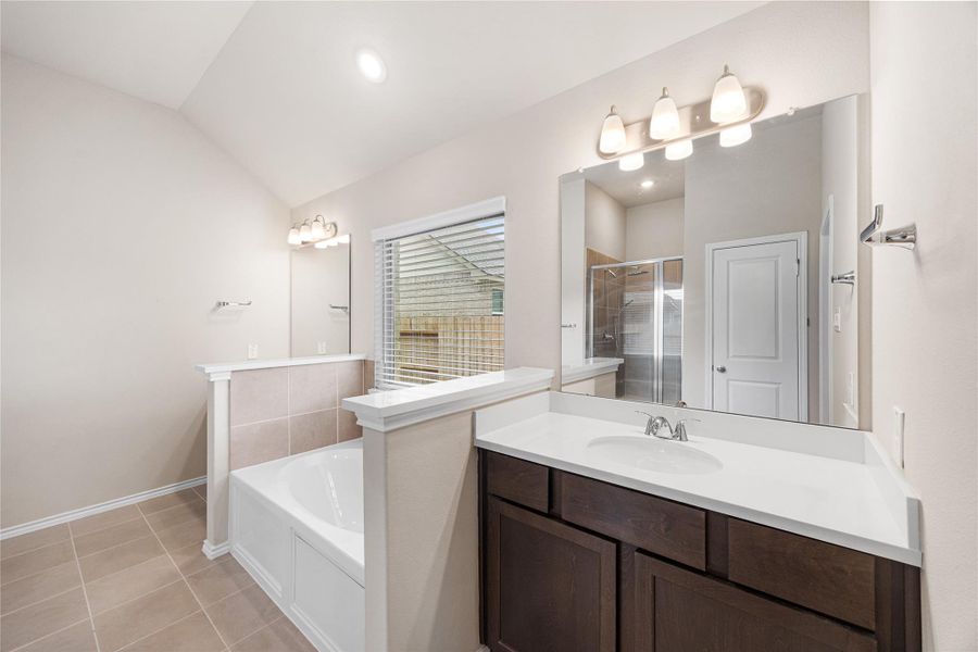 Primary Bathroom with dual sinks