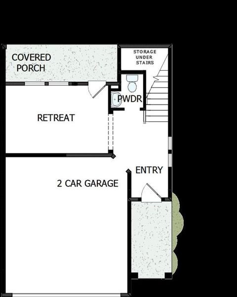 2D floor plan layout of this home in Trails at Waterside - Villas Series, Fort Worth, TX (Image 3).