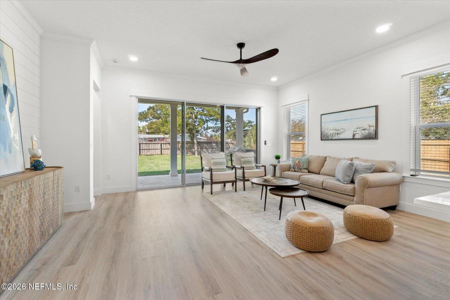 Furnished interior view inside a new home in , Jacksonville Beach (Image 9). Furnished interior view inside a new home in , Jacksonville Beach (Image 9).