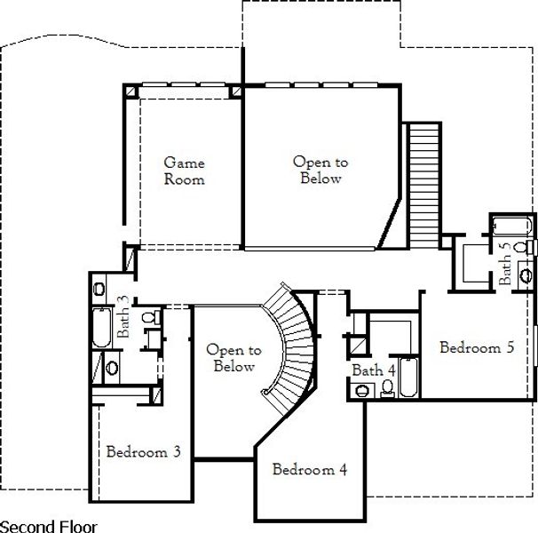2D floor plan layout of this home in Harvest Green, Richmond, TX (Image 6).