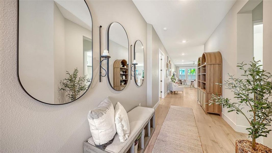 Furnished interior view inside a new home in Emerald Landing at Waterside at Lakewood Ranch – Lake Series, Sarasota (Image 38).