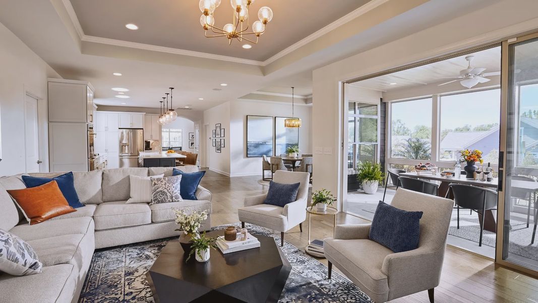 Representative furnished interior of a home built from the Verona by Epcon Communities in The Courtyards at Oak Grove, Durham (Image 8). Representative furnished interior of a home built from the Verona by Epcon Communities in The Courtyards at Oak Grove, Durham (Image 8).