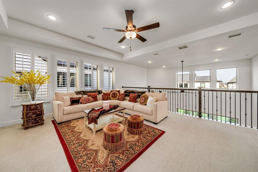 Furnished interior view inside a new home in Fields 50', Frisco (Image 28).