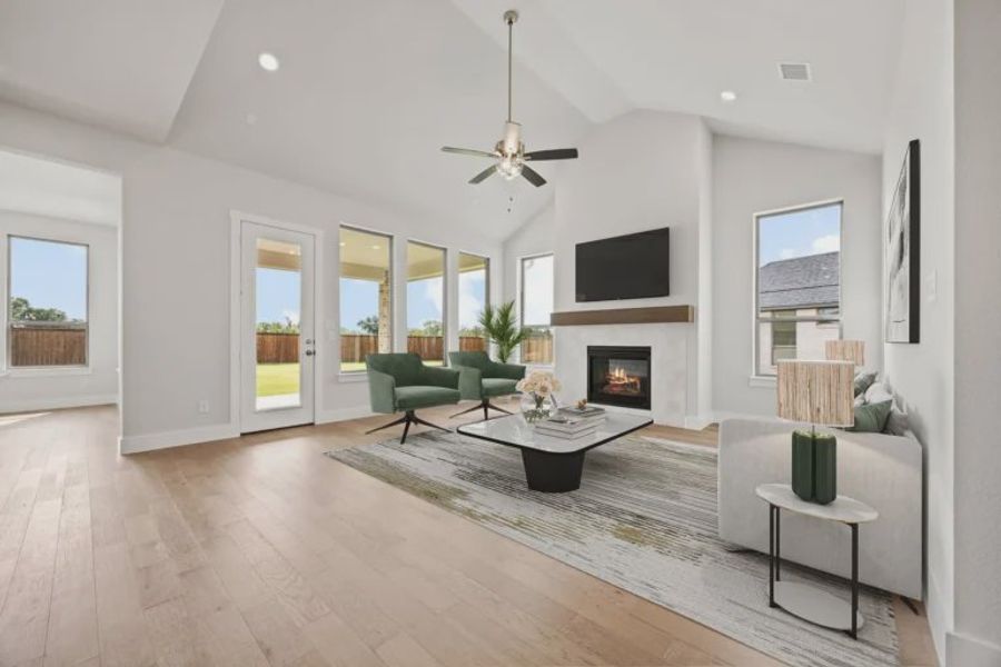Furnished interior view inside a new home in Chatham Reserve, Providence Village (Image 5). Furnished interior view inside a new home in Chatham Reserve, Providence Village (Image 5).