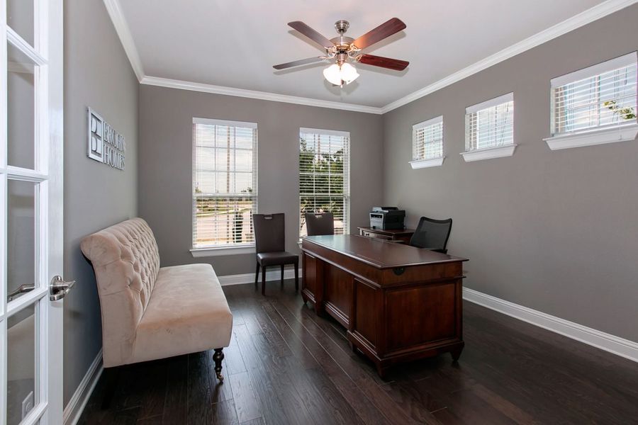 Representative furnished interior of a home built from the Oaks 3490 by Brohn Homes in Oaks at San Gabriel, Georgetown (Image 13).