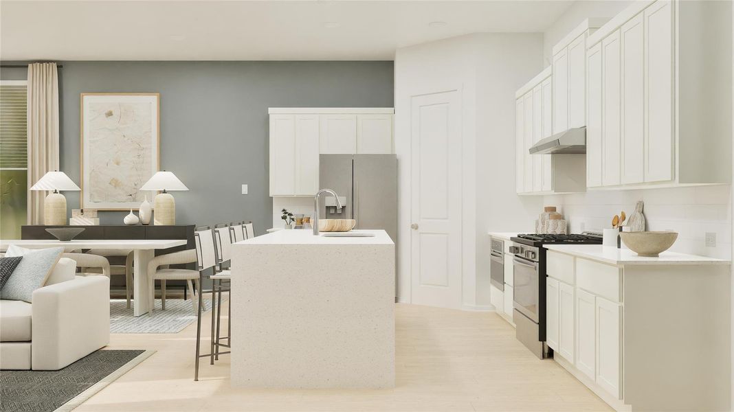 Furnished interior view inside a new home in Cotton Brook, Hutto (Image 25). Furnished interior view inside a new home in Cotton Brook, Hutto (Image 25).