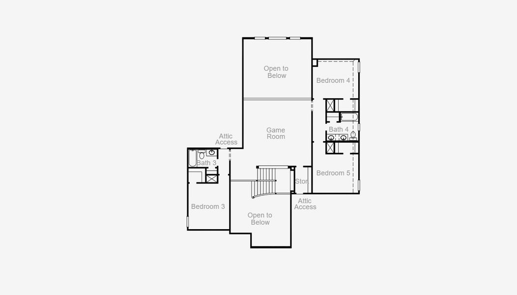 2D floor plan layout for the Bandera by Coventry Homes in Pecan Square 100', Northlake, TX (Image 5).