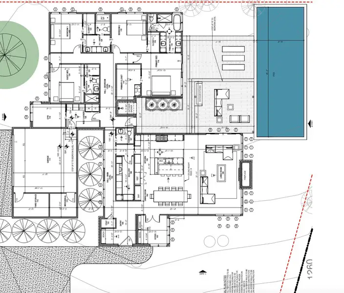 Detailed architectural layout showcasing the planned living spaces and outdoor amenities.