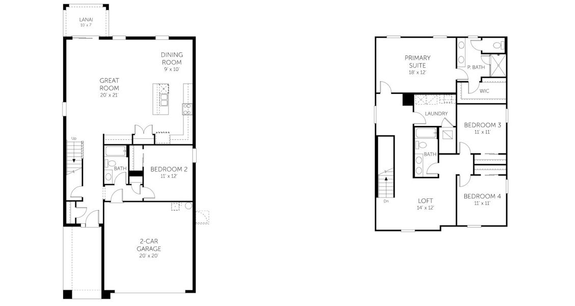 2D floor plan layout of this home in Reserve at Hammock Oaks, Lady Lake, FL (Image 2). 2D floor plan layout of this home in Reserve at Hammock Oaks, Lady Lake, FL (Image 2).