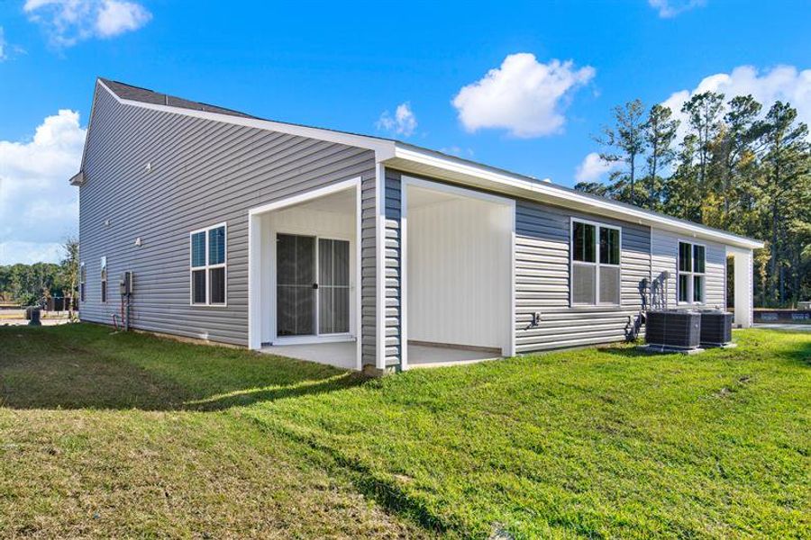 Exterior details and patio area of a home in Cobblestone at East Argent, Hardeeville (Image 16). Exterior details and patio area of a home in Cobblestone at East Argent, Hardeeville (Image 16).