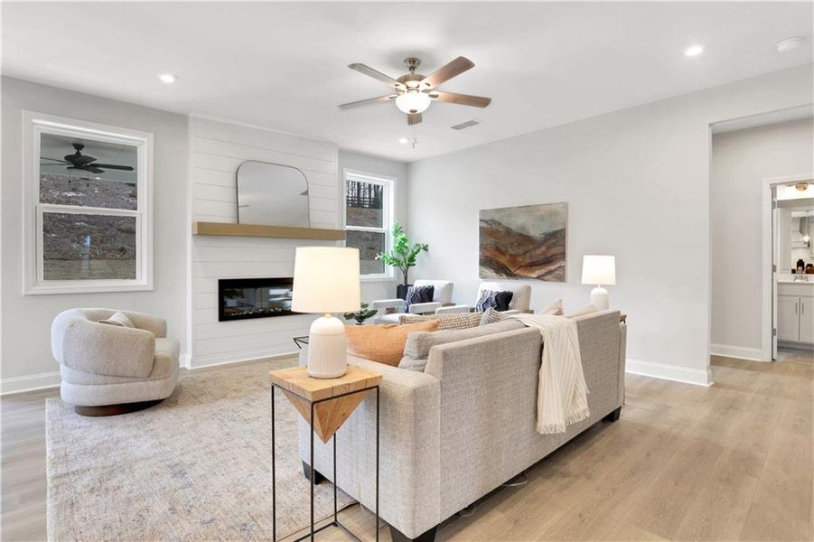 Furnished interior view inside a new home in Hopewell Reserve, Cumming (Image 8).
