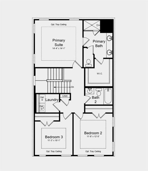 2D floor plan layout of this home in Chandler Run, Tucker, GA (Image 3).