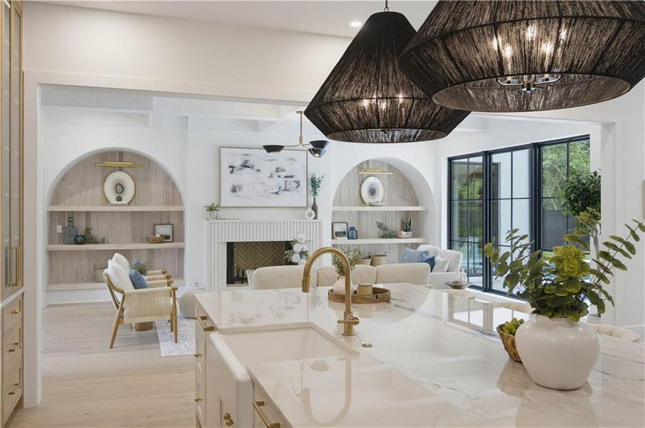 Furnished interior view inside a new home in , Atlanta (Image 88).