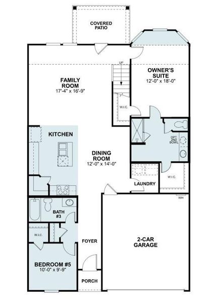 2D floor plan layout of this home in Magnolia Ridge, Magnolia, TX (Image 4).