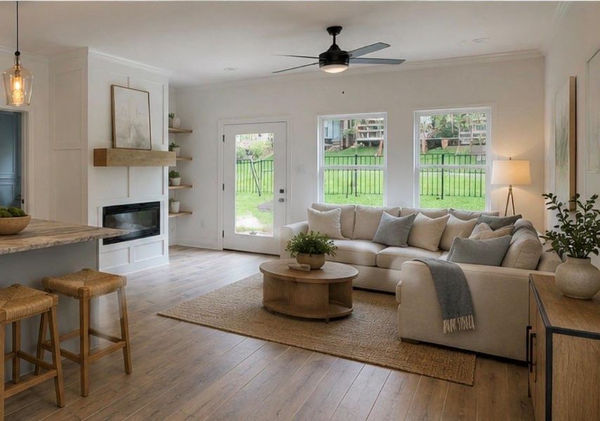 Furnished interior view inside a new home in , Conroe (Image 11).
