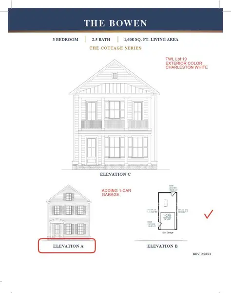 Front exterior of a new home in Twin Lakes, Johns Island, SC, highlighting curb appeal (Image 2).
