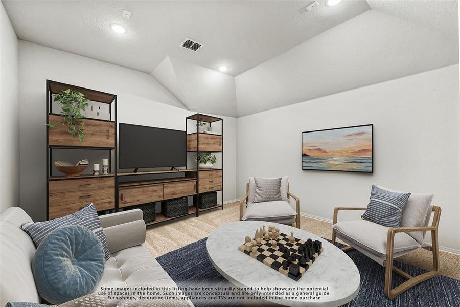 Furnished interior view inside a new home in Silo Mills Classic 70, Cleburne (Image 28).