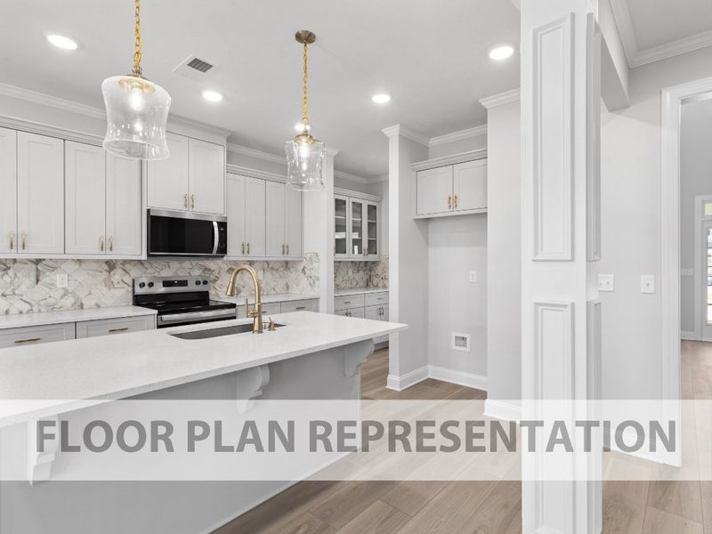 Representative furnished interior of a home built from the Mill Creek by Ivey Homes in Windsor, North Augusta (Image 4).
