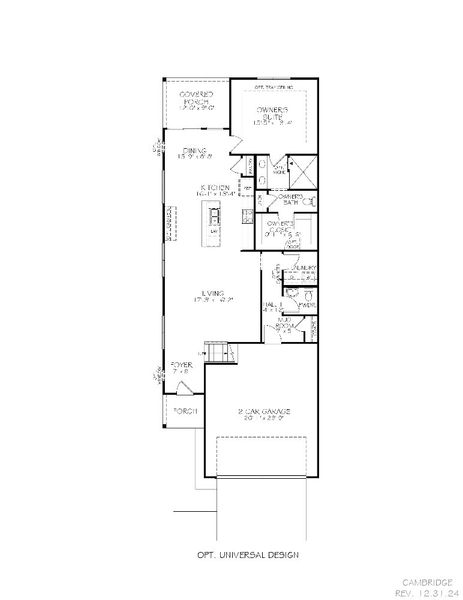 2D floor plan layout of this home in The Courtyards at Oak Grove, Durham, NC (Image 5).