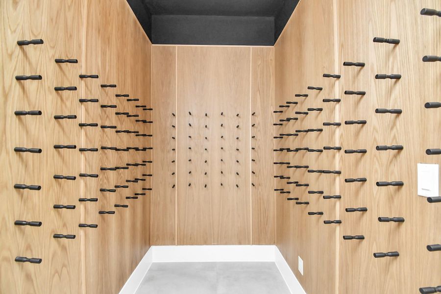 Refrigerated wine room. Refrigerated wine room.