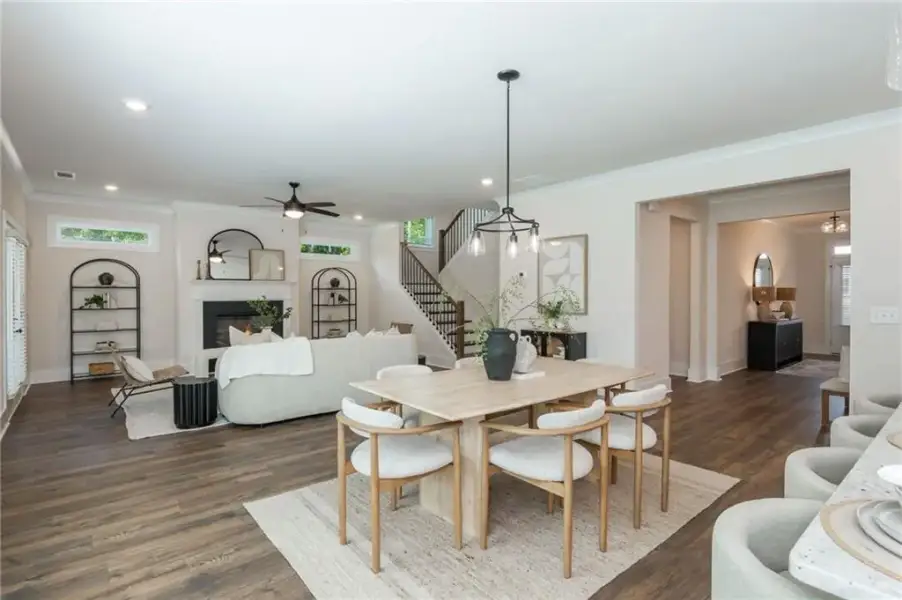 Furnished interior view inside a new home in , Flowery Branch (Image 19).