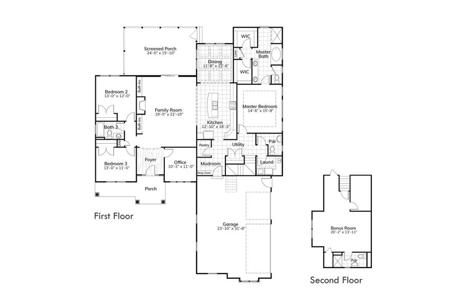 2D floor plan layout of this home in Yellow House Landing, Charleston, SC (Image 5). 2D floor plan layout of this home in Yellow House Landing, Charleston, SC (Image 5).