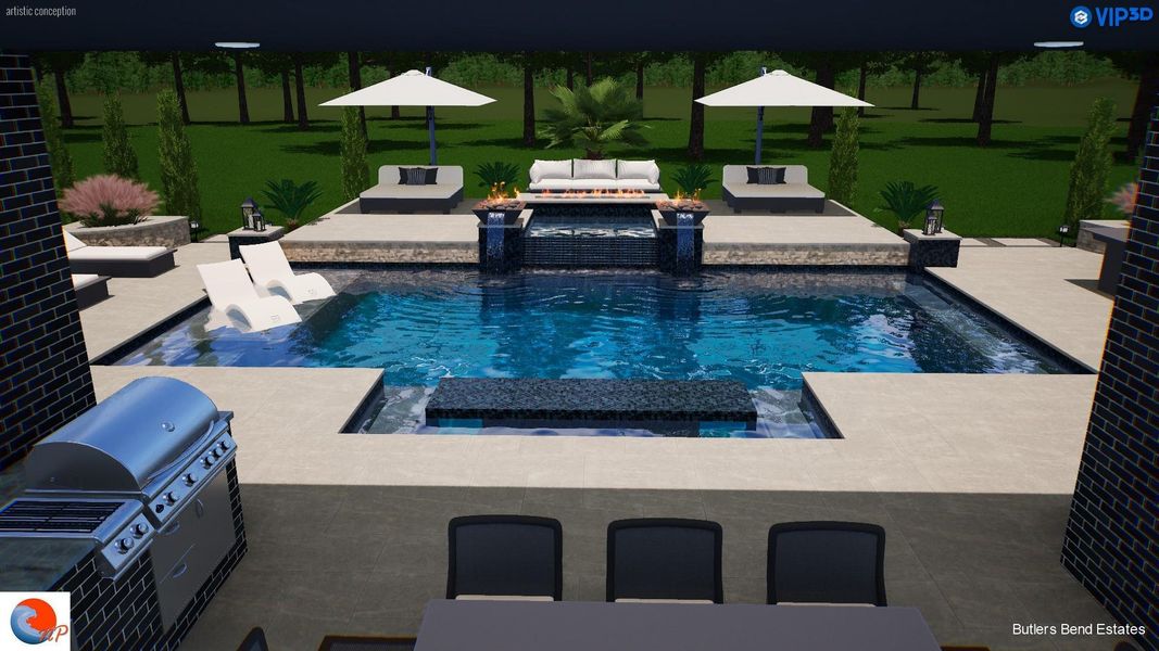 Pool Rendering for example purposes only