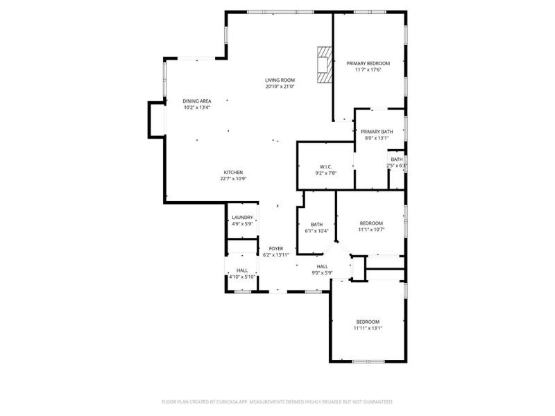 2D floor plan layout of this home in Elkins Lake, Huntsville, TX (Image 5).