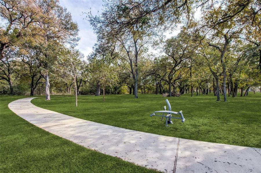 The Trails that a part of Timberbrook.  Another special feature that residents of Timberbrook get to enjoy. Imagine walking, or running in this lovely wooded area!