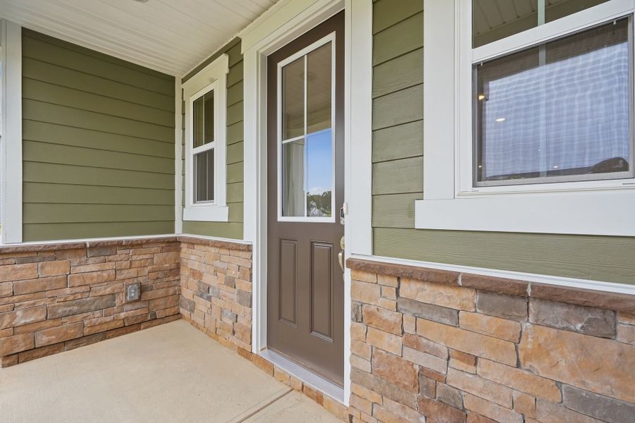 Exterior details and patio area of a home in Blair Place, Monroe (Image 2).