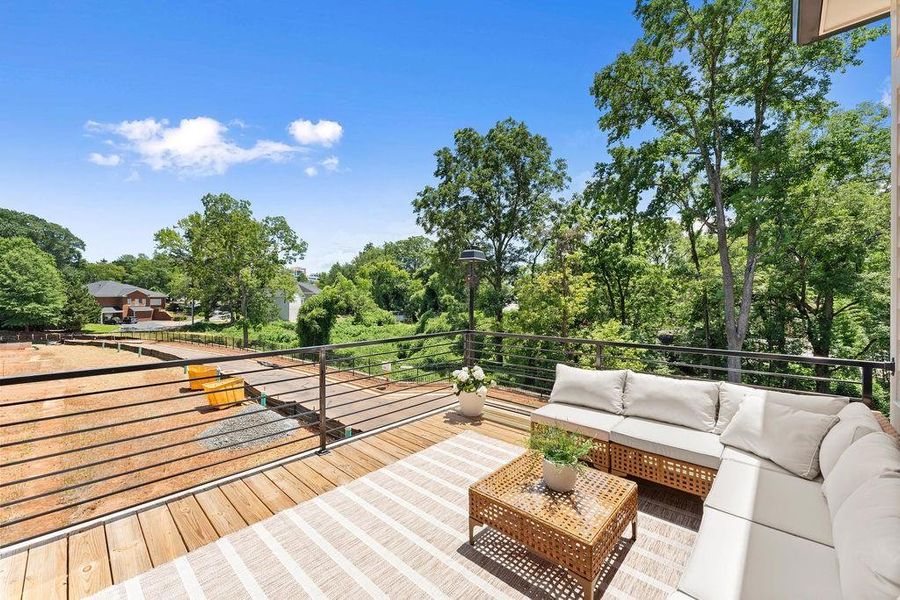 Exterior details and patio area of a home in The Carlyle, Marietta (Image 33).