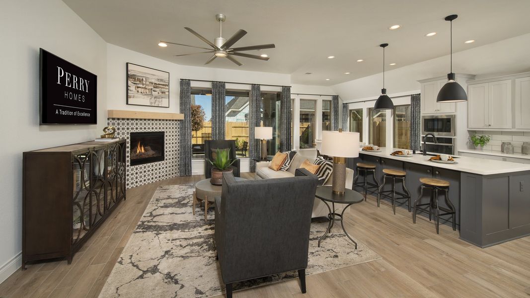 Furnished interior view inside a new home in Midline, Houston (Image 25).