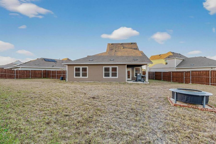 Exterior details and patio area of a home in , Providence Village (Image 4). Exterior details and patio area of a home in , Providence Village (Image 4).
